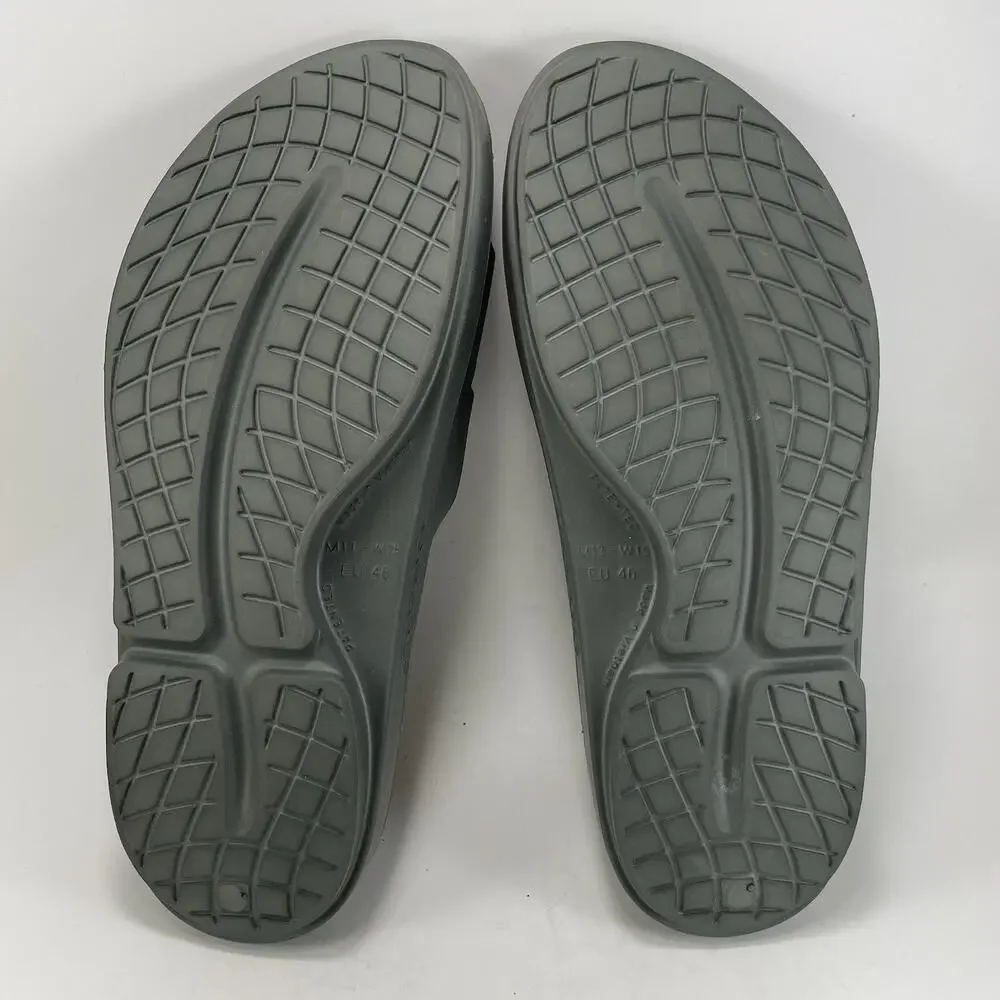 Oofos Ooahh Slide Sandals Mens Size 13 Green Comfort Recovery Relax Shoes